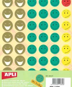 GOMMETTES SMILEY ENLEVABLES 12 FEUILLES - ETIQUETTES APLI