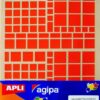 APLI 1260 GOMMETTES CARREES ETIQUETTES COULEURS ASSORTIES