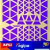 APLI 1200 TRIANGLES COLORES GOMMETTES - ETIQUETTES COULEUR ASSORTIES