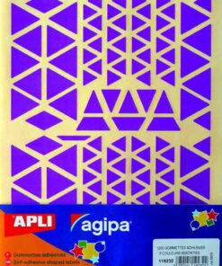 APLI 1200 TRIANGLES COLORES GOMMETTES - ETIQUETTES COULEUR ASSORTIES