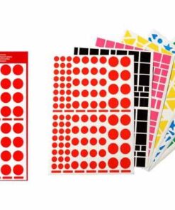 APLI 30 FEUILLES - 3636 GOMMETTES FORMES ET COULEUR ASSORTIES - PERMANENT