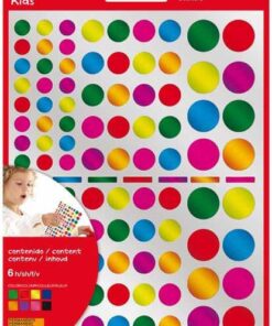 APLI 624 GOMMETTES COLOREES ETIQUETTES RONDES COLLAGE PERMANENT