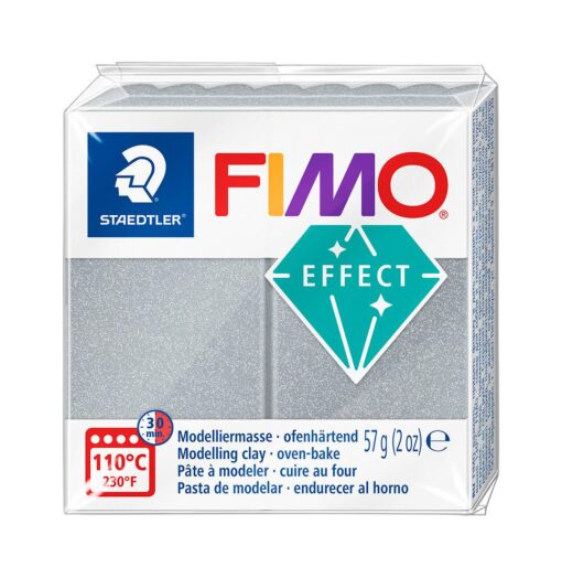 FIMO EFFECT 57GR METAL ARGENT PATE A MODELER STAEDTLER