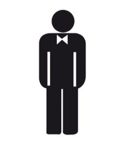 PICTO TOILETTE HOMMES 114X114MM ETIQUETTE AUTOCOLLAN SIGNALISATION APLI