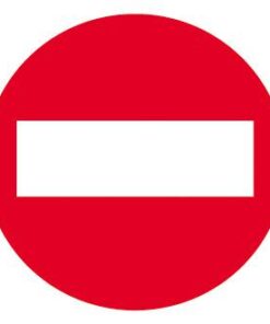 PICTO PASSAGE INTERDIT 114X114 ENTREE ETIQUETTE SIGNALISATION AUTOCOLLANT APLI