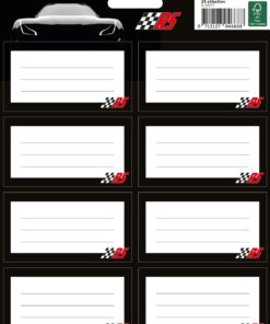 ETIQUETTES RACE - 24P 7.5X5CM
