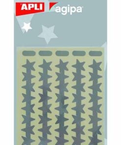 APLI 135 ETOILES ARGENT 80X120 ETIQUETTE ADHESIVE