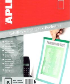 POCHETTE APLI A4 ADHESIVE /6 220X305MM