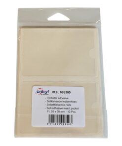 ETUIS ADHESIFS BRONYL 95X60MM POUR CARTES DE VISITE  10X POC - 120 MICRONS - 5X2 CARTES