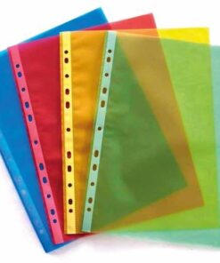 POCHETTE PERFOREE COUL PAR 20 COULEURS ASSORTIES BRONYL COLOREES - A4 - 80 MICRONS