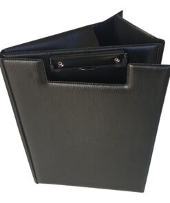 PLAQUE A PINCE BRONYL A4 NOIR + ESPACE DOCUMENTS SIMILI