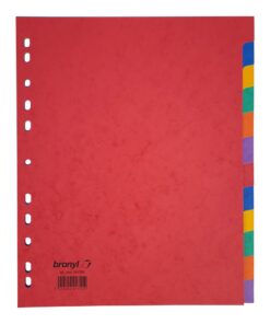 INTERCALAIRE CARTON XL 12P BRONYL - 3/10 MAXI LYON 12 POSITIONS "MAXI" - POLYPRO