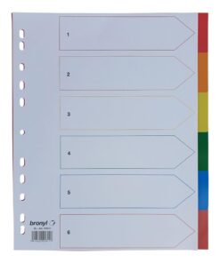 INTERCALAIRE PP XL BRONYL 6POS 120 MICRONS A4+ 6 POSITIONS "MAXI" - POLYPRO