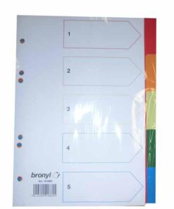 INTERCALAIRE BRONYL A5 5P PP POLYPRO 5 POSITIONS