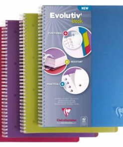 EVOLUTIVEBOOK A4+ Q5 120F CLAIREFONTAINE ASSORTIS PP 240P AVEC MARGE -INTERCALAIRES