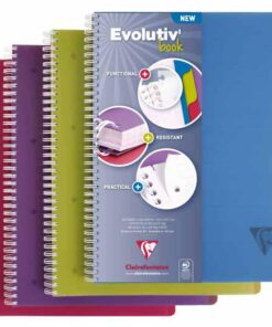 EVOLUTIVEBOOK A4+ LIGNE 120F CLAIREFONTAINE ASSORTIS 240P AVEC MARGE INTERCALAIRES