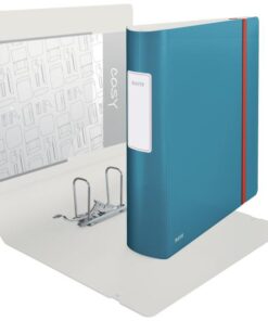 CLASSEUR LEITZ COSY BLEU CALME CALME - DOS 82MM CLASSEUR A LEVIER BLEU CALME
