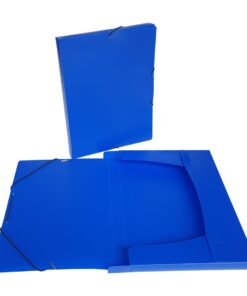 BOITE BRONYL BLEU DOS 2.5CM 245 X 325MM - 5/10 + ELASTIQUE BOITE DE RANGEMENT