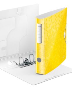 CLASSEUR WOW 65MM JAUNE CLASSEUR A LEVIER LEITZ ACTIVE