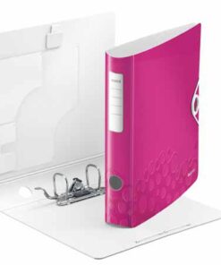 CLASSEUR WOW 65MM ROSE CLASSEUR A LEVIER LEITZ ACTIVE