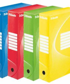 BOITE ARCHIVES ESSELTE PAR 4 ASSORTIS 4 COULEURS VIVIDA DOS 8 CM - BOXYCOLOR