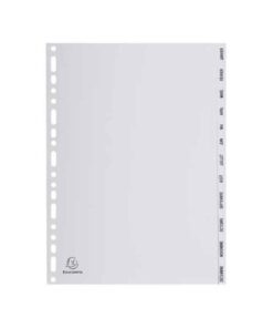 INTERCALAIRE PP A4 12P MOIS EXACOMPTA MENSUEL JAN-DEC POLYPRO 120 MICRONS