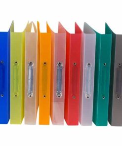 CLASSEUR PP BRONYL A4 2AN ASS 2 ANNEAUX 25MM POLYPRO ASSORTI DOS DE 35MM COULEURS ASSORTIES