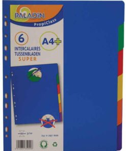 INTERCALAIRE PALADIN PP 6P A4+ INDECHIRABLE - 241 X 297 MM 6 POSITIONS