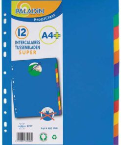INTERCALAIRE PALADIN 12P A4+PP INDECHIRABLE - 241 X 297 MM 12 POSITIONS