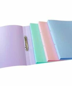 CLASSEUR A4 2A16 PP PASTEL ASS CLASSEUR 2 ANNEAUX 16MM ASSORTI BRONYL POLYPRO DOS 22M