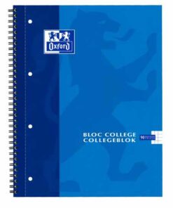 OXFORD COLLEGE 180P A4 Q5 COULEUR NOIR - 4 TROUS BLOC COLLEGE QUADRILLE