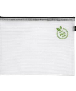 POCHETTE TIRETTE NOIRE B5 237X298MM SANS PVC FOLDERSYS POCHETTE TRANSPARENTE