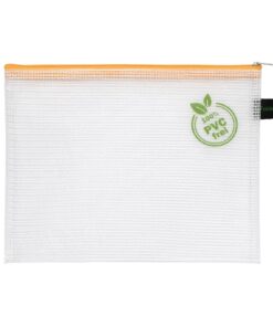 POCHETTE TIRETTE JAUNE A5 200X254MM SANS PVC FOLDERSYS POCHETTE TRANSPARENTE