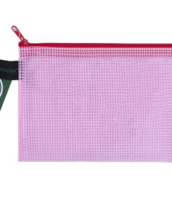 POCHETTE TIRETTE A6 ROUGE 128X183MM - SANS PVC FOLDERSYS
