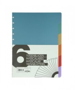 ATOMA INTERCALAIRE POUR POCHET A4 - 6 POSITIONS POUR FARDE PRESENTATION - 24 X 31 CM