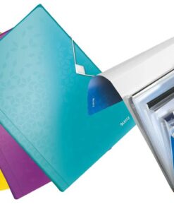 BOITE TRIEUR A4 LEITZ WOW BLEU - CLASSEUR MENAGER A SOUFFLET - 250X A4 - 6 DIVISIO