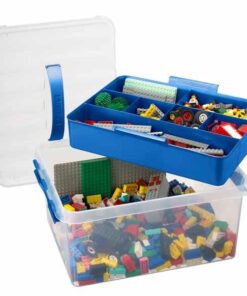 BOX SUNWARE Q-LINE 15 LITRES 2 CLIPS - POPIGNEE - PLATEAU AVEC CASES - BOITE RANGEMENT