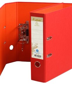 CLASSEUR FOREVER ROUGE DOS 8 CM - EXACOMPTA - LEVIER CARTON RECYCLES