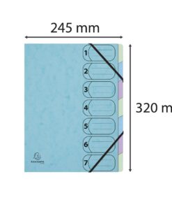 SIGNATAIRE EXACOMPTA AQUAREL 7 COMPARTIMENTS - COULEURS ASSORTIES - CARTON