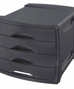 BOX 4 TIROIRS VIVDA NOIR ESSELTE 626626
