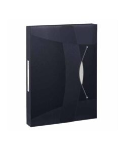 BOITE RANGEMENT VIVIDA NOIR A4 CAPACITE 380 FEUILLES ESSELTE BOX PLASTIC  ELASTIQUE
