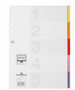 INTERCALAIRE DURABLE PP 5 POS 85684 POLYPRO 5 POSITIONS
