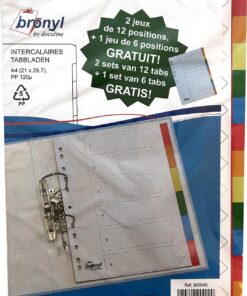 LOT 2 INTERCALAIRES BRONYL PP POLYPRO + 1 JEU 6 POSITIONS GRATUIT