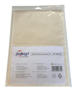 POCHETTE ADHESIVE A5 BRONYL 120 MICRONS - 158X215MM 5X2 ETUIS - OUVERTURE PETIT COTE