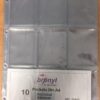 10 POCH PERFOREES BRONYL 9 DIV 9 DIVISIONS PVC CRISTAL POCHETTES CARTES POKEMON