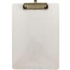 ACROPAQ PLAQUE A PINCE TRANSP - PLASTIQUE TRANSPARENT - A4 225X320MM
