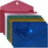 ACROPAQ 10 POCHETTES A5 VELCRO COULEURS ASSORTIES