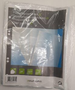 POCHETTE PERFOREE A5 PAR 25 AURORA SACHET - CELLO 25 TRANSPARENTES A5