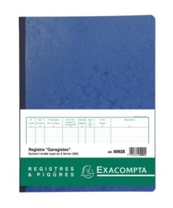 REGISTRE GARAGISTE EXACOMPTA 32 X 25CM