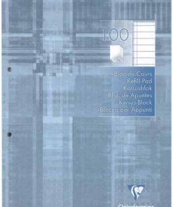 BLOC DE COURS A4 LIGNE 90GR CLAIREFONTAINE - 100 FEUILLES